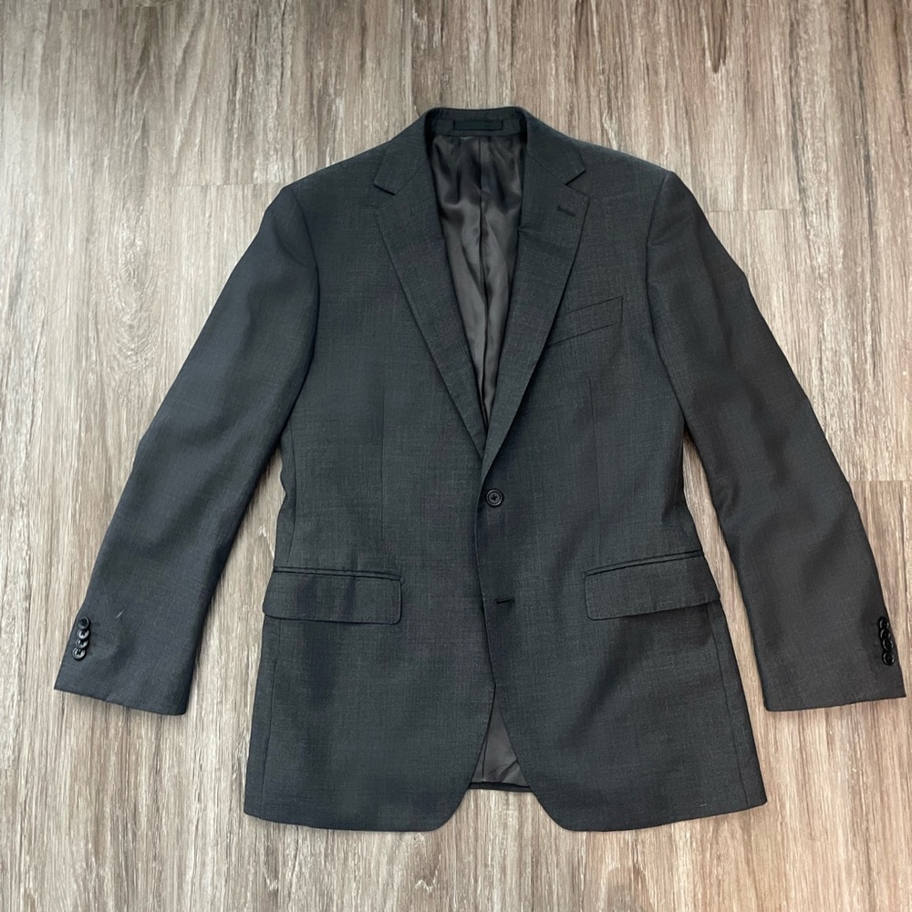 Paul Betenly Mens Gray Suit Jacket Size: 40R